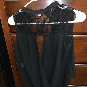 Black see through shirt